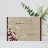 Réponse des fleurs sauvages et Mariages Burlap (Debout devant)