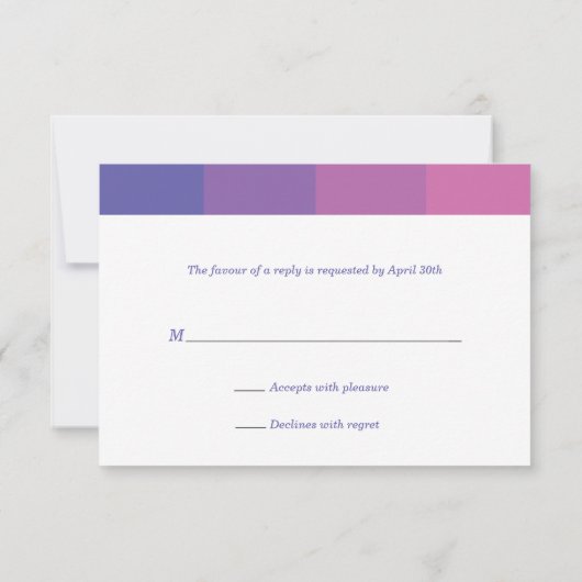 Réponse du Bat mitzvah de couleur violet (Dos)