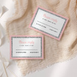 Réponse du Bat mitzvah Pnk et Silver<br><div class="desc">Cette carte d'encart branchée présente des lettres audacieuses sur le devant avec un look superposé en parties scintillant argentée et blanc,  et un dos de couleur solide. Ajoutez votre texte à l'aide du formulaire modèle. Modifiez la police,  la disposition et les couleurs à l'aide de la fonction Personnaliser.</div>
