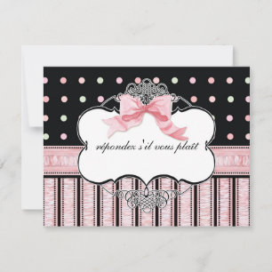 Réponse du bat mitzvah RSVP - remous de point