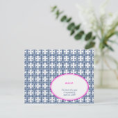 Réponse du mariage à la dentelle ovale rose RSVP (Debout devant)