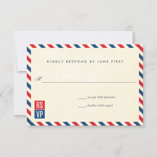 Réponse du Mariage Airmail (Devant)