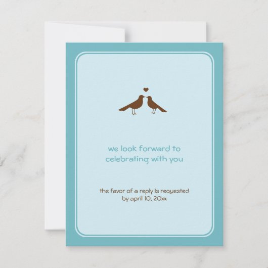 Réponse du mariage bleu inséparable contemporain (Devant)