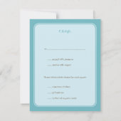 Réponse du mariage bleu inséparable contemporain (Dos)