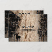 Réponse du mariage Carte RSVP Cartes Rustiques Arb (Devant / Derrière)