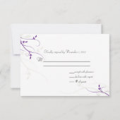 Réponse du mariage Carte RSVP simple Elégance feut (Dos)