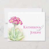 Réponse du mariage d'art primrose alpin avec code  (Devant)