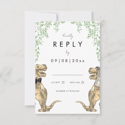 Réponse du Mariage de Dinosaure Botanique (Devant)