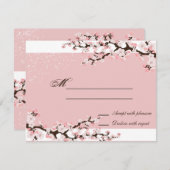 Réponse du Mariage de fleurs de cerisier rose Eleg (Devant / Derrière)