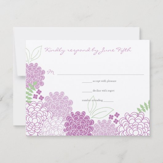 Réponse du Mariage de fleurs de printemps (Devant)