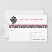 Réponse du Mariage de l'ampoule rouge noire Damask (Devant)