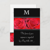 Réponse du Mariage de Monogramme d'argent rouge ro (Devant / Derrière)