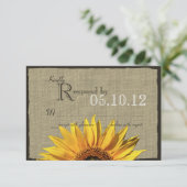 Réponse du Mariage de Sunflower et Burlap de l'Oue (Debout devant)