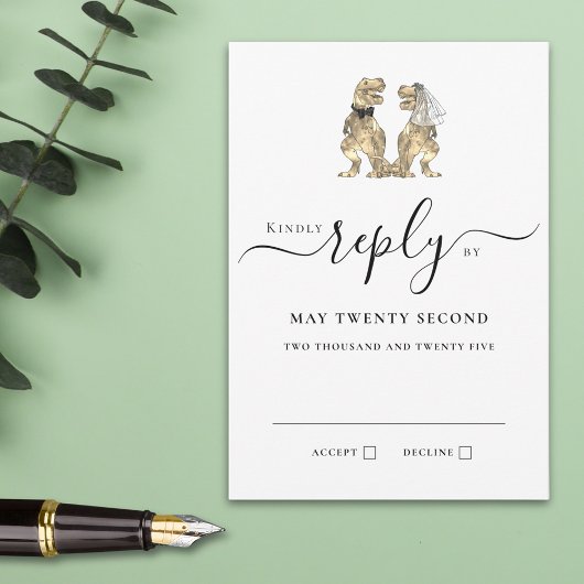 Réponse du Mariage de thème Dinosaur