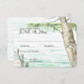 Réponse du Mariage du lac Watercolor (Devant / Derrière)