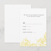 Réponse du Mariage floral jaune et gris (Devant / Derrière)