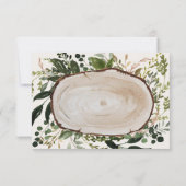 Réponse du mariage floral rustique aquarelle (Dos)