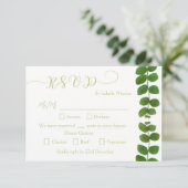 Réponse du mariage Green Chic RSVP (Debout devant)