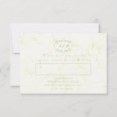Réponse du mariage Green Chic RSVP (Dos)