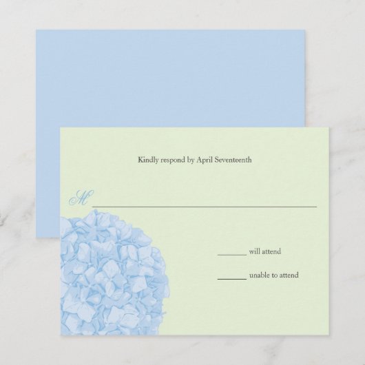 Réponse du Mariage Hydrangea (Devant / Derrière)
