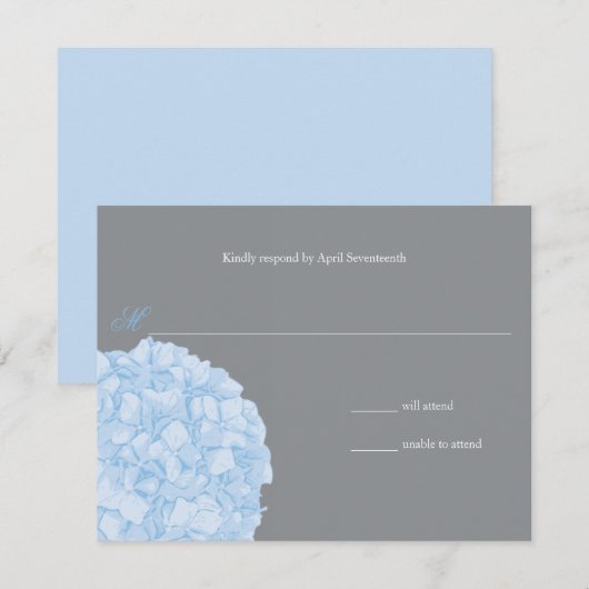 Réponse du Mariage Hydrangea (Devant / Derrière)
