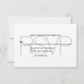 Réponse du Mariage Kraft RSVP moderne (Devant)