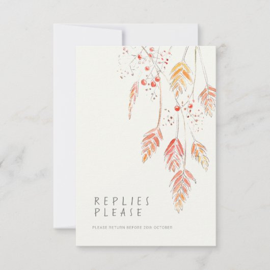 Réponse du mariage RSVP (Devant)