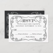 Réponse du Mariage RSVP du tableau de bord Vintage (Devant / Derrière)