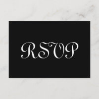 Réponse du Mariage RSVP noir et blanc