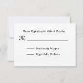 Réponse du Mariage RSVP Rose violet (Dos)