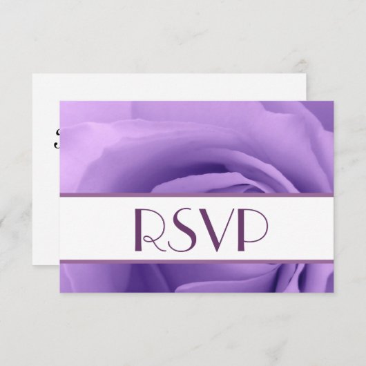Réponse du Mariage RSVP Rose violet (Devant / Derrière)
