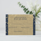 Réponse du Mariage Rustic Navy et Gold Twinkle (Debout devant)
