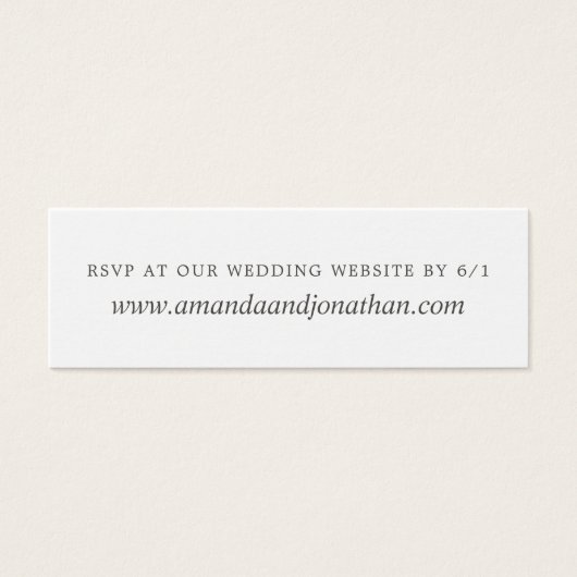 Réponse du Mariage Spring Foliage sur le site RSVP (Devant)