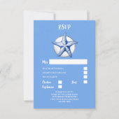 Réponse du mariage Starfish bleu blanc argent (Devant)