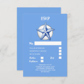 Réponse du mariage Starfish bleu blanc argent (Devant / Derrière)