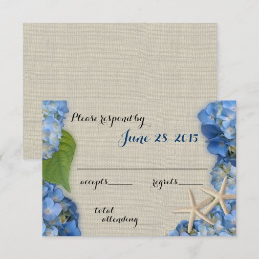 Réponse du Mariage Starfish Hydrangea (Devant / Derrière)