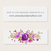 Réponse du Mariage violet et violet sur le site RS (Devant & derrière)