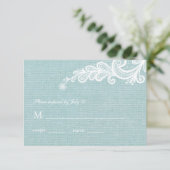 Réponse du RSVP de Burlap et de Lace Wedding (Debout devant)