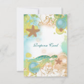 Réponse du thème de mariage de plage rsvp (Devant)