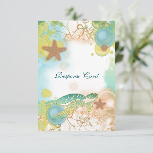 Réponse du thème de mariage de plage rsvp (Debout devant)