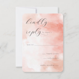 Réponse Élégante Aquarelle Pêche RSVP