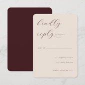 Réponse Élégante Beige Calligraphie (Devant / Derrière)