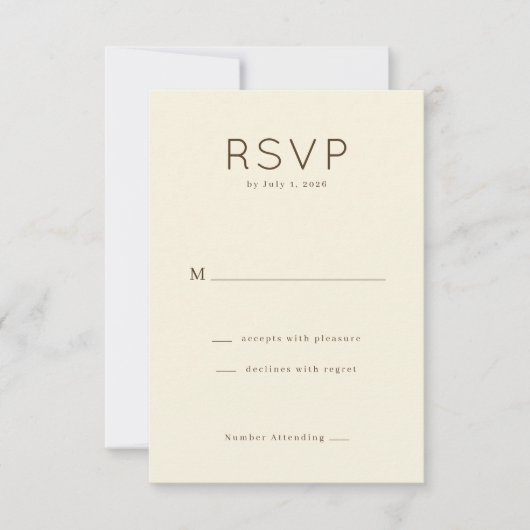Réponse Élégante Beige Minimaliste (Devant)