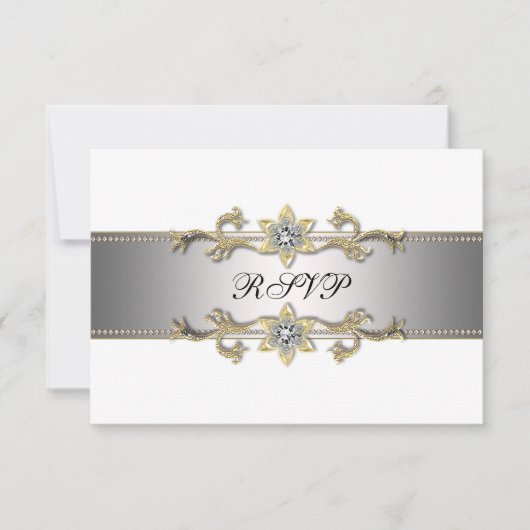 Réponse Élégante Blanche et Or (Devant)