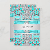 Réponse élégante bleu sarcelle (Devant / Derrière)