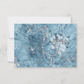 Réponse Élégante Bleue et Argent Marbre (Dos)