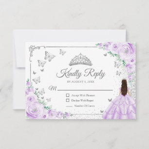 Réponse Élégante Chic Lilas Violet Argent Quincean