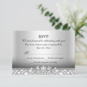 Réponse élégante diamant argent RSVP (Debout devant)