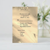 Réponse élégante en marbre doré avec choix de menu (Debout devant)