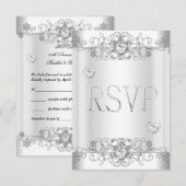 Réponse élégante événement argent blanc (Devant / Derrière)